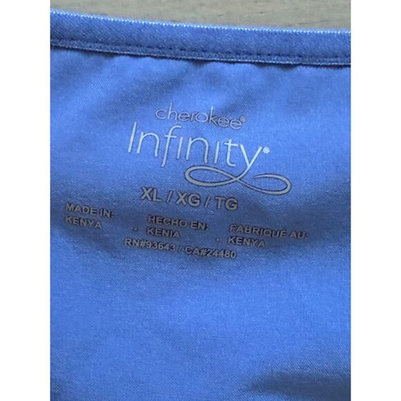 EUC Cherokee Infinity scrub set light blue sz XL nurses doctors medical attire - Picture 5 of 8